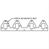 SCE Pro Copper Embossed Exhaust Gaskets 4234 Gaskets, Header, Copper, Stock Port, Ford, Big Block FE, .867, Pair thumbnail 2