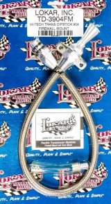 Lokar Hi-Tech Flexible Braided Stainless Transmission Dipsticks TD-3904FM Dipstick, Steel, Natural, Firewall Mount, Torqueflite A-904, Each thumbnail 3