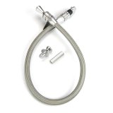 Lokar Anchor-Tight Locking Transmission Dipsticks 1211144 Dipstick, Locking, Braided Stainless/Natural, Firewall Mount, TH350, TH400, Each thumbnail 1