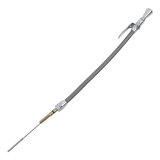 Lokar Anchor-Tight Locking Flexible Engine Dipsticks 1220074 Oil Dipstick, Flexible, Passenger Side Block Entry, Billet Aluminum, Brite Anodized, Chevy, Small Block, LS1, Car, Each thumbnail 1
