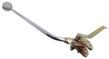 Lokar Case-Mount Automatic Transmission Shifters CMC4BM Shifter, Ford, C4, 16 in. Single Bend Chrome Stick, Original Brushed Mushroom Knob, Each thumbnail 5