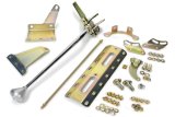 Lokar Case-Mount Automatic Transmission Shifters CMC4BM Shifter, Ford, C4, 16 in. Single Bend Chrome Stick, Original Brushed Mushroom Knob, Each thumbnail 8
