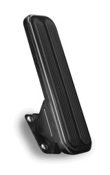 Lokar Midnight Series Eliminator Floor Mount Gas Pedals XFMG-6098 Throttle Pedal, Billet Aluminum, Black Anodized, Mount, Rubber Insert, Universal, Each thumbnail 1