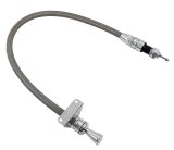 Lokar Anchor-Tight Locking Transmission Dipsticks 1210144 Dipstick, Locking, Braided Stainless Steel/Natural, Natural Handle, Firewall Mount, Powerglide thumbnail 1