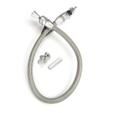 Lokar Anchor-Tight Locking Transmission Dipsticks 1210144 Dipstick, Locking, Braided Stainless Steel/Natural, Natural Handle, Firewall Mount, Powerglide thumbnail 2