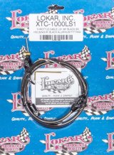 Lokar Midnight Series Throttle Cables XTC-1000LS1 Cable, Series, Black Braided Stainless, Black Fittings, 36 in. Long, GM LS, 350 Ram Jet, Each thumbnail 2