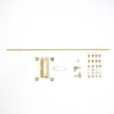 Lokar Floor Mount Automatic Transmission Shifters FM700CM Shifter, Mounted, Detent, 12.000 in. Single Bend Chrome Stick, 3/8-24 in., Brushed Mushroom Knob, 700R4, Each thumbnail 3
