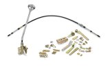 Lokar Cable Operated Automatic Transmission Shifters CO4L60BM Shifter, Operated, 4 ft. Cable, Detent, 16.000 in. Single Bend Chrome Stick, 3/8-24 in., Brushed Mushroom Knob, 4L60, Each thumbnail 8
