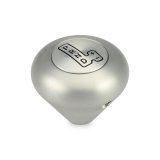 Lokar Electronic Sport Shifters ES6L80FM Automatic Shifter, GM, 6L80, 6 in. Straight Chrome Stick, Original Brushed Mushroom Knob, Each thumbnail 1