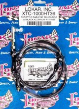 Lokar Midnight Series Throttle Cables XTC-1000HT36 Cable, Series, Black Braided Stainless, Black Fittings, 36 in. Long, Carbureted, Universal, Each thumbnail 2
