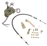 Lokar Electronic Sport Shifters ES4L60EHM Automatic Shifter, Shifters, Detent, 4.000 in. Straight Chrome Stick, 3/8-24 in., Brushed Mushroom Knob, 4L60E, Each thumbnail 1