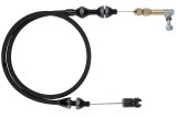 Lokar Midnight Series Throttle Cables XTC-1000HT Cable, Series, Black Braided Stainless, Black Fittings, 24 in. Long, Carbureted, Universal, Each thumbnail 2