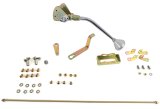 Lokar Floor Mount Automatic Transmission Shifters FM700DM Shifter, Mounted, Detent, 10.000 in. Single Bend Chrome Stick, 3/8-24 in., Brushed Mushroom Knob, 700R4, Each thumbnail 6