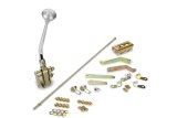 Lokar Floor Mount Automatic Transmission Shifters FM700DM Shifter, Mounted, Detent, 10.000 in. Single Bend Chrome Stick, 3/8-24 in., Brushed Mushroom Knob, 700R4, Each thumbnail 9