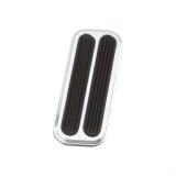 Lokar Pedal Pads BAG-6085 Pad, Gas, Aluminum, Silver/Black, Manual, Automatic Transmission, Chevy, GMC, Each thumbnail 1