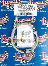 Lokar Hi-Tech Throttle Cables TC-1000TP36 Cable, Braided Stainless, Natural Fittings, 36 in. Long, GM TPI, LT1, LT4, Each thumbnail 2