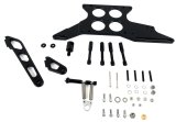 Lokar Throttle Plate & Spring Return Bracket System I 1010118 Cable Bracket, Billet Aluminum, Black Anodized, Holley 4500 Base, Each thumbnail 1