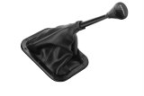 Lokar Midnight Series Shifter Boot Sets X70-BFMB Boot, Rectangle, Black, Naugahyde, Black Anodized Aluminum Trim Ring, Each thumbnail 1