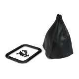 Lokar Midnight Series Shifter Boot Sets X70-BFMB Boot, Rectangle, Black, Naugahyde, Black Anodized Aluminum Trim Ring, Each thumbnail 2