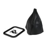 Lokar Midnight Series Shifter Boot Sets X70-BFMB Boot, Rectangle, Black, Naugahyde, Black Anodized Aluminum Trim Ring, Each thumbnail 3