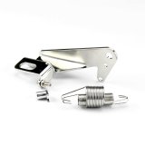 Lokar Throttle Cable Brackets TCB-40HS Brackets, Body Mounting, Stainless Steel, Polished, Holley Sniper EFI Fuel Injection Style, Each thumbnail 1