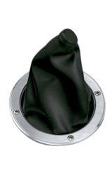 Lokar Shifter Boot Sets 70-BHRB Boot, Round, Black, Naugahyde, Polished Aluminum Trim Ring, Each thumbnail 5