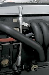 Lokar Flexible and Machined Engine Dipsticks ED-5001 Oil Dipstick, Flexible, Passenger Side Block Entry, Billet Aluminum, Brite Anodized, Chevy, Small Block, Each thumbnail 2