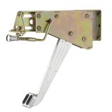 Lokar Under-The-Dash Foot Operated Emergency Brakes EFB-9001 Brake Pedal, Aluminum, Brushed, Firewall Mount, Rubber Insert, Universal, Each thumbnail 2