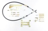 Lokar Cable Operated Automatic Transmission Shifters CO700EM Shifter, GM, 700R4, 8 in. Single Bend Chrome Stick, Original Brushed Mushroom Knob, Each thumbnail 3