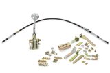Lokar Cable Operated Automatic Transmission Shifters CO700EM Shifter, GM, 700R4, 8 in. Single Bend Chrome Stick, Original Brushed Mushroom Knob, Each thumbnail 8