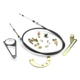 Lokar Steering Column Cable Shift Linkage ACA-1805 Linkage, 2 1/4 in. Column, Stainless Wire, Polyethylene Jacket, Black, Kit thumbnail 1