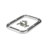 Lokar Shifter Boot Rings 70-BFR Retaining Ring, Billet Aluminum, Satin, Rectangular, 6.75 in. x 5.25 in., Trim Ring Only, Each thumbnail 1