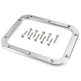 Lokar Shifter Boot Rings 70-BFR Retaining Ring, Billet Aluminum, Satin, Rectangular, 6.75 in. x 5.25 in., Trim Ring Only, Each thumbnail 2