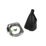 Lokar LED Shifter Boot Indicators CINB-1764 Shift Indicator, Vertical LED, Brushed Billet Aluminum, Black Boot, No Sensor Kit, Ford, GM, Mopar, Each thumbnail 1