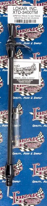 Lokar Midnight Series Flexible Braided Stainless Transmission Dipsticks XTD-3400TM Dipstick, Steel, Black, Buick, Chevy, Oldsmobile, Pontiac, TH400, Each thumbnail 3