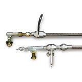 Lokar Hi-Tech Kickdown Kits KD-2727HT Automatic Transmission Cable, Hi-Tech, Natural Braided Stainless Steel, Natural Aluminum Fittings, Torqueflite 727, Kit thumbnail 2