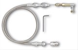 Lokar Hi-Tech Throttle Cables TC-1000HT36 Cable, Braided Stainless, Natural Fittings, 36 in. Long, Carbureted, Universal, Each thumbnail 1