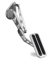 Lokar Billet Gas Pedal Assemblies for 1964-1968 MUSTANG - BAG-6115 Throttle Pedal, Aluminum, Brushed, Firewall Mount, Rubber Insert, Ford, Each thumbnail 2