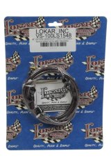 Lokar Vintage Series Throttle Cables VS-100LS1548 Cable, Series, Black w/ Red Tracer, Black Fittings, 48 in. Long, GM LS, 350 Ram Jet, Each thumbnail 4