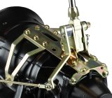 Lokar Case-Mount Automatic Transmission Shifters CM700ANMB Shifter, GM, 700R4, 23 in. Double Bend Chrome Stick, Black Anodized Mushroom Knob, Each thumbnail 4