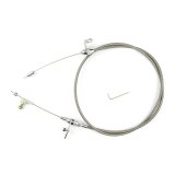 Lokar Hi-Tech Kickdown Kits KD-2FMXHT Automatic Transmission Cable, Hi-Tech, Natural Braided Stainless Steel, Natural Aluminum Fittings, Ford, FMX, Kit thumbnail 2