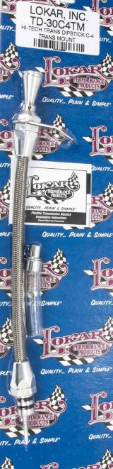 Lokar Hi-Tech Flexible Braided Stainless Transmission Dipsticks TD-30C4TM Dipstick, Steel, Natural, Mount, C-4, Case Fill, Each thumbnail 3