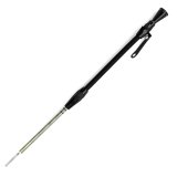 Lokar Midnight Series Flexible Engine Dipsticks XED-5001 Oil Dipstick, Flexible, Passenger Side Block Entry, Billet Aluminum, Black Anodized, Chevy, Small Block, Each thumbnail 2