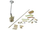 Lokar Floor Mount Automatic Transmission Shifters FM350CM Shifter, GM, TH350, 12 in. Single Bend Chrome Stick, Original Brushed Mushroom Knob, Each thumbnail 9