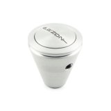 Lokar Floor Mount Automatic Transmission Shifters FM727DL Shifter, Mounted, Detent, 10.000 in. Single Bend Chrome Stick, 3/8-24 in., Brushed Hi-Tech Knob, A727, Each thumbnail 3