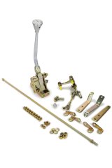 Lokar Floor Mount Automatic Transmission Shifters FM727DL Shifter, Mounted, Detent, 10.000 in. Single Bend Chrome Stick, 3/8-24 in., Brushed Hi-Tech Knob, A727, Each thumbnail 7