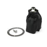 Lokar Shifter Boot Sets 70-CLB Boot, Round, Black, Naugahyde, Polished Stainless Steel Trim Ring, Each thumbnail 1