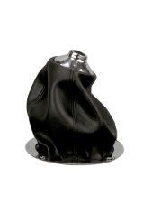 Lokar Shifter Boot Sets 70-CLB Boot, Round, Black, Naugahyde, Polished Stainless Steel Trim Ring, Each thumbnail 3