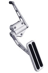 Lokar Billet Gas Pedal Assemblies for 1967-1970 C10 PICKUP, C15/C1500 PICKUP - BAG-6164 Throttle Assembly, Aluminum, Brushed, Firewall Mount, Rubber Insert, Chevy, Each thumbnail 1