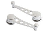 Lokar Lakester Window Cranks IDH-2031 Crank Handles, Lakester, Steel, Chrome, 1/2 in. Round Spline, Pair thumbnail 2